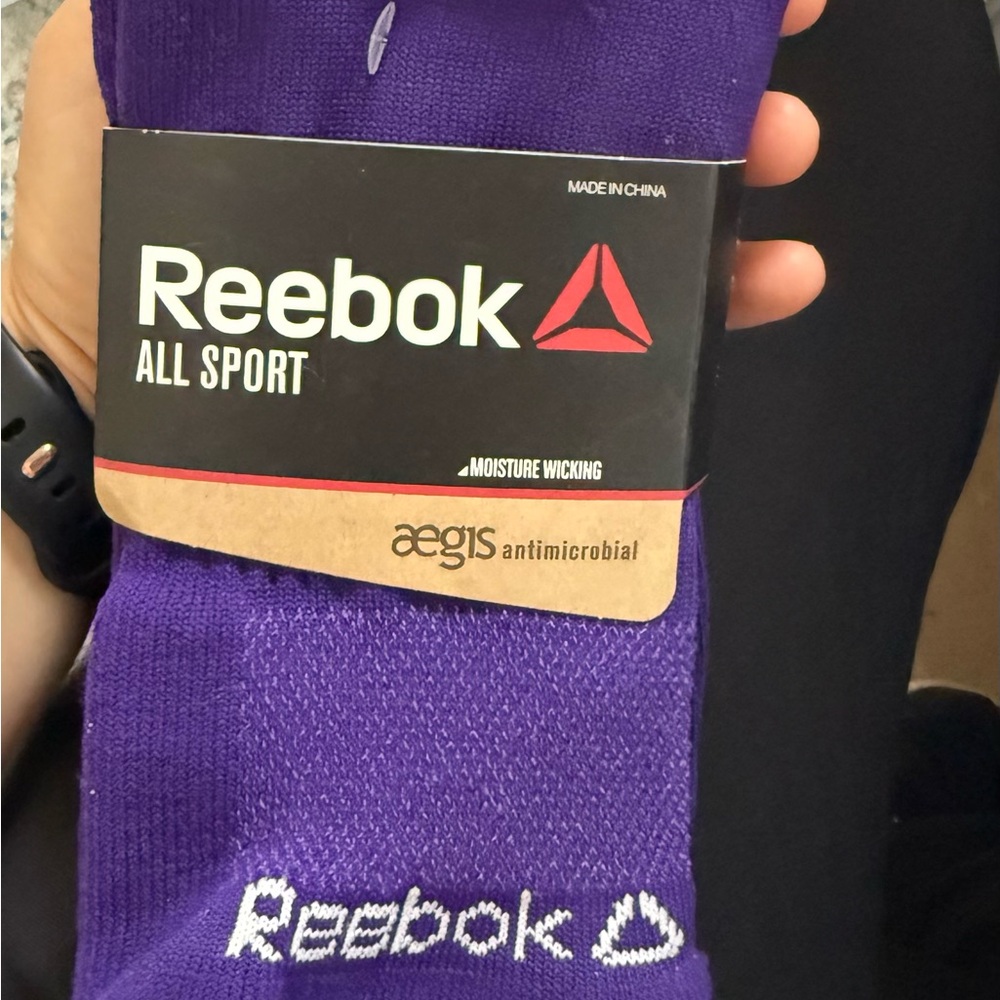 Reebok All Sport Purple Athletic Socks